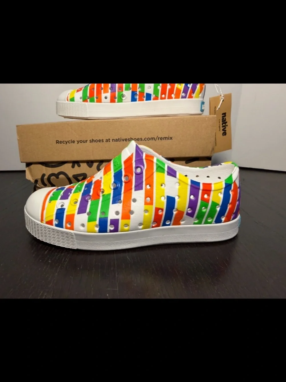 Native Jefferson Print Shoes Multicolor Brick/White Little Kids/Toddler C12